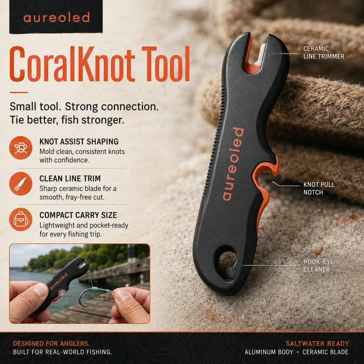 Aureoled™ CoralKnot Line and Knot Assistant
