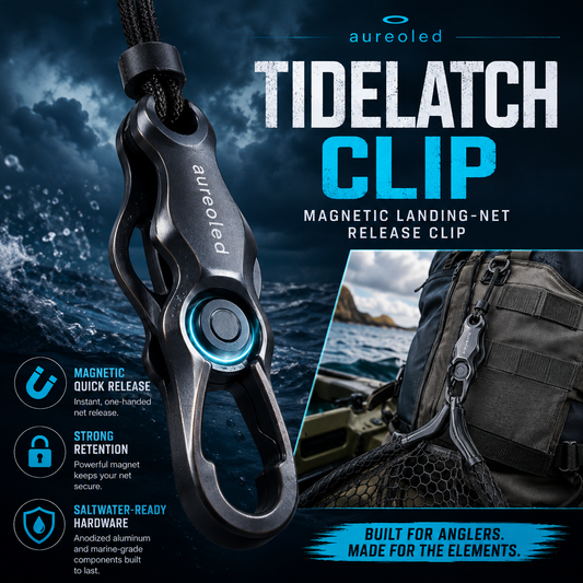 Aureoled™ TideLatch Magnetic Landing-Net Release Clip