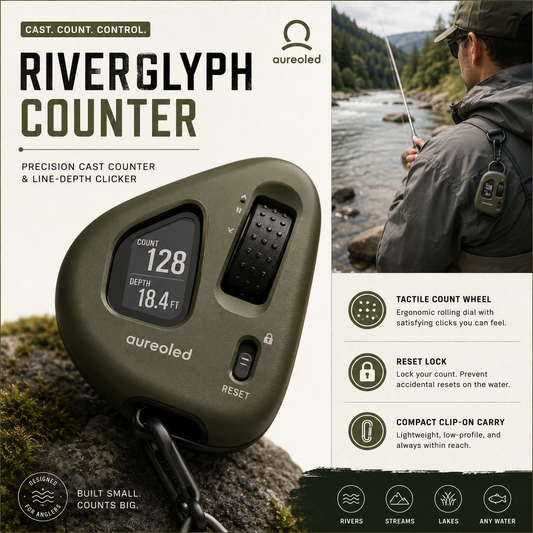 Aureoled™ RiverGlyph Cast and Line-Depth Counter